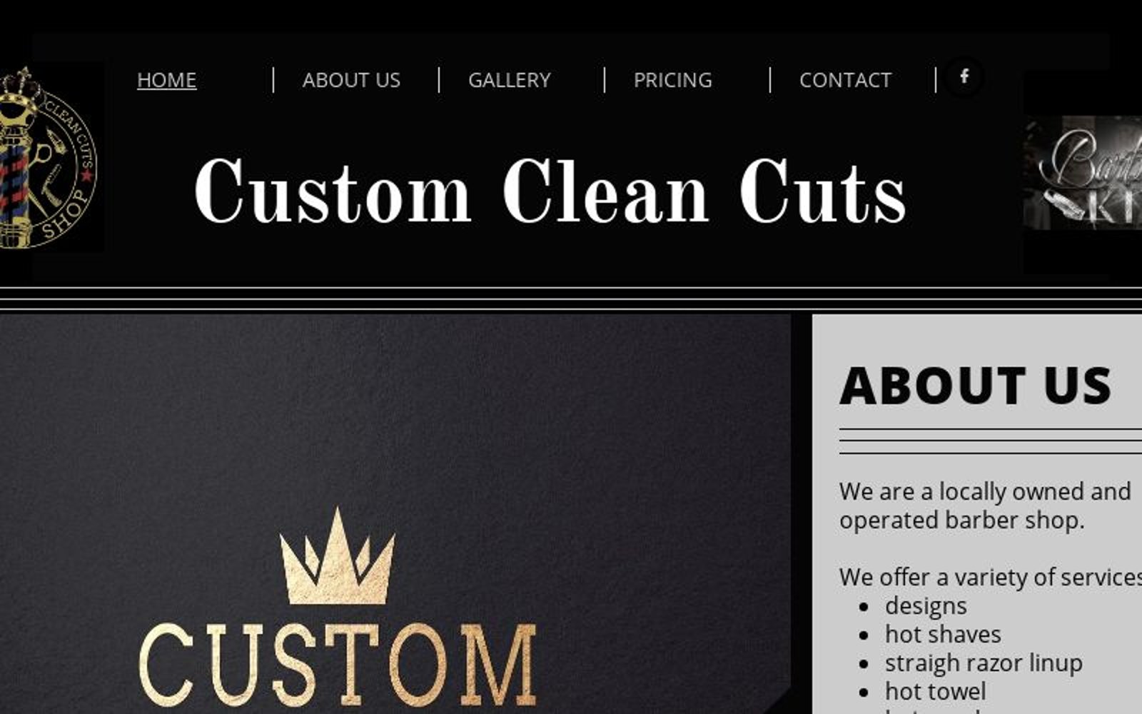 Custom Clean Cuts Barbershop logo