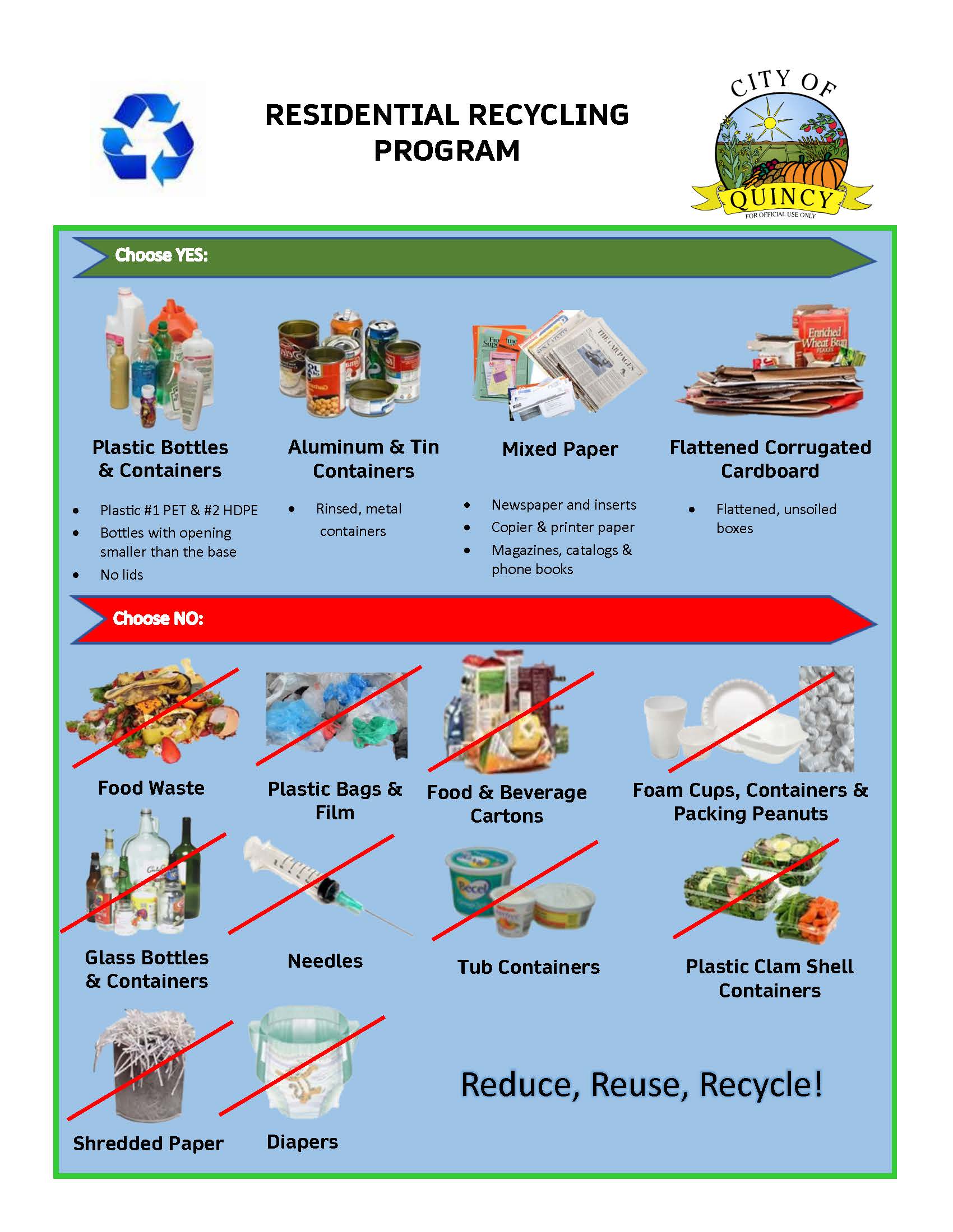Quincy Recycling Center logo