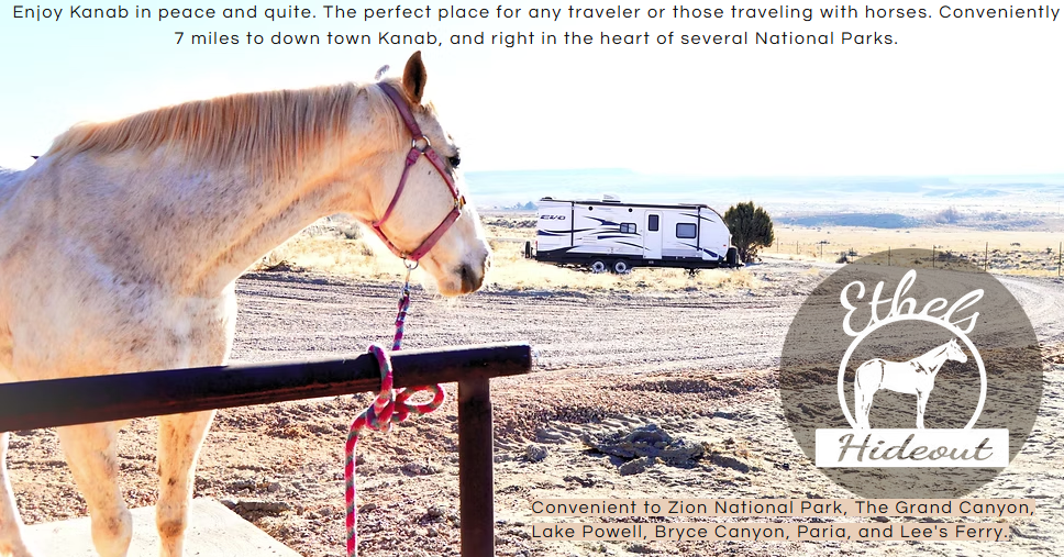 Ethel's Hideout-RV Park & Horse Stalls logo