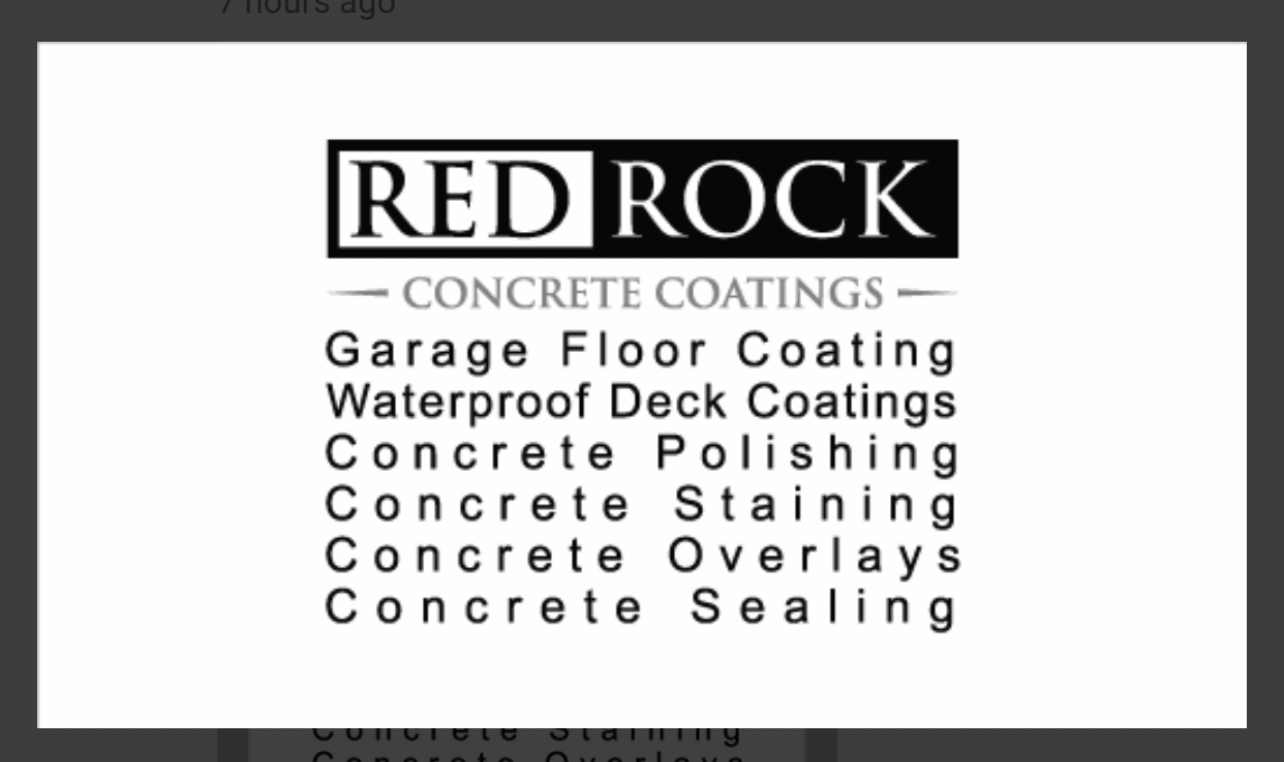 Red Rock Concrete Coatings logo