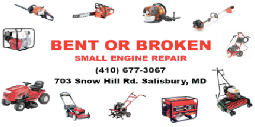 Bent or Broken Small Engine Repair Shop logo