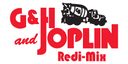 G & H and Joplin Redi-Mix logo