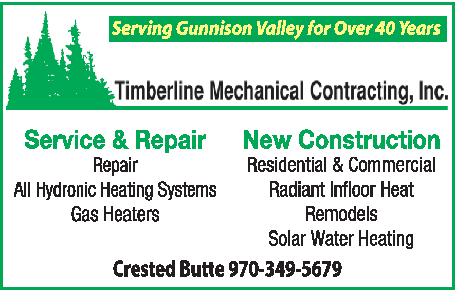Timberline Mechanical Contracting Inc - Crested Butte, CO | Names and  Numbers