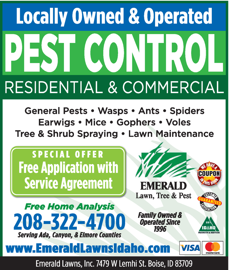 Emerald Lawns Inc Boise, ID Names and Numbers