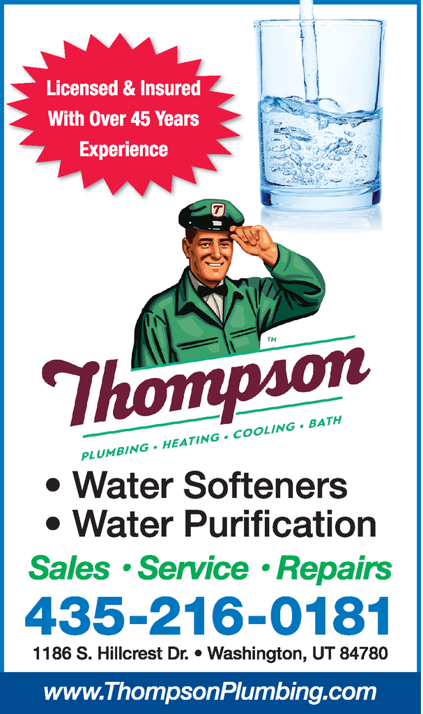 Thompson Plumbing Heating Cooling Bath Washington, UT Names and Numbers