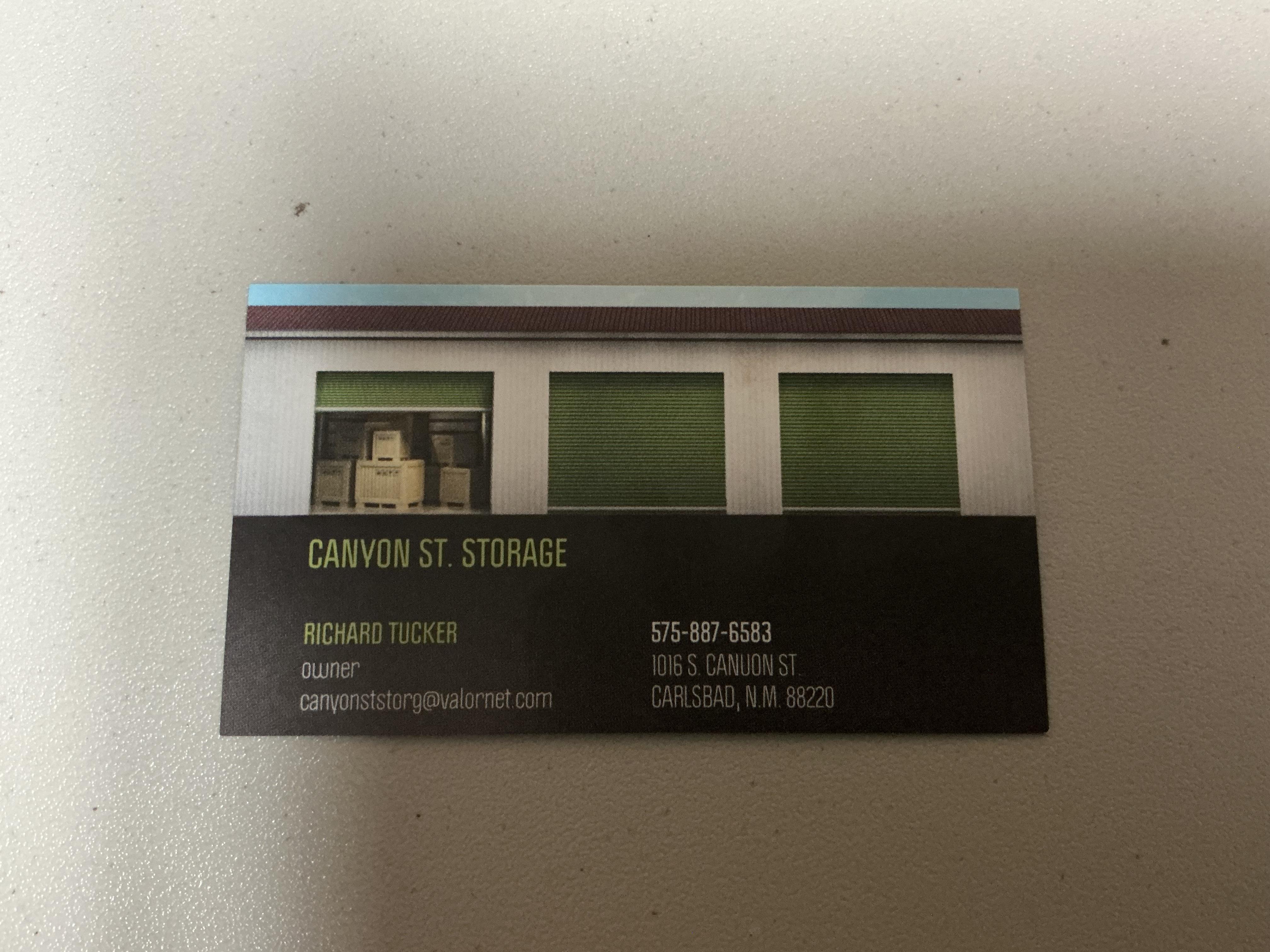 Canyon Street Storage logo